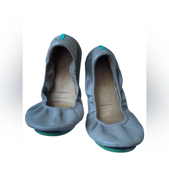 Tieks by Gavrieli Grey Italian Leather Foldable Ballet Flats Size 6 - Picture 2 of 8